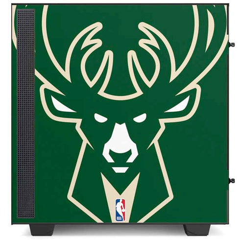 NBA Milwaukee Bucks Large Logo NZXT H510 Compact ATX Mid-Tower Case Skin