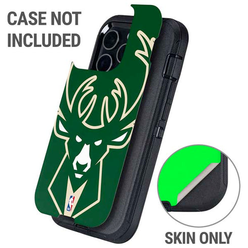 NBA Milwaukee Bucks Large Logo Otterbox Defender iPhone Skin
