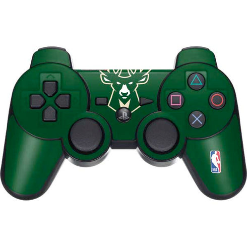 NBA Milwaukee Bucks Large Logo PS3 Dual Shock wireless controller Skin