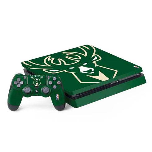 NBA Milwaukee Bucks Large Logo PS4 Slim Bundle Skin
