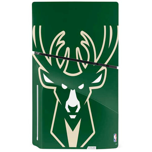 NBA Milwaukee Bucks Large Logo PS5 Slim Disk Bundle Skin