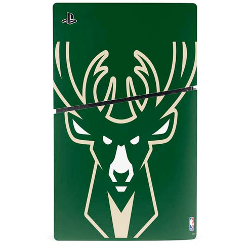 NBA Milwaukee Bucks Large Logo PS5 Slim Digital Edition Bundle Skin