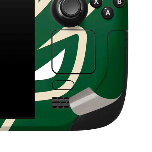 NBA Milwaukee Bucks Large Logo Steam Deck Handheld Gaming Computer Skin