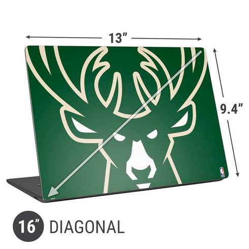 NBA Milwaukee Bucks Large Logo Universal Laptop 16in (13 x 9.4in) Skin