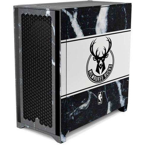 NBA Milwaukee Bucks Marble Corsair 4000D Tempered Glass Mid-Tower ATX Case Skin