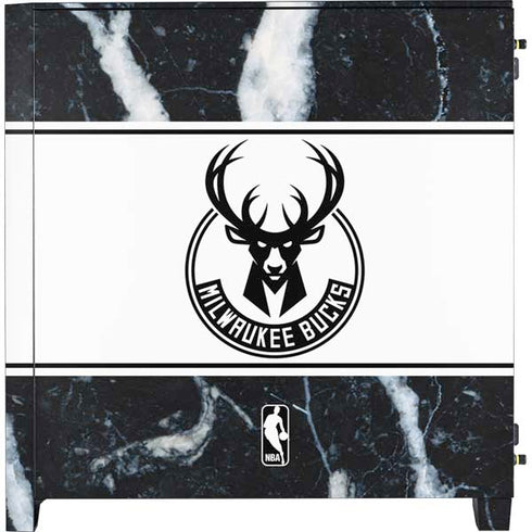 NBA Milwaukee Bucks Marble Corsair 4000D Tempered Glass Mid-Tower ATX Case Skin