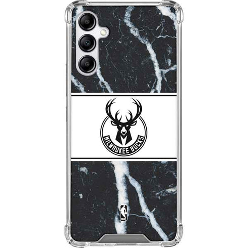 NBA Milwaukee Bucks Marble Galaxy A15 5G Clear Case