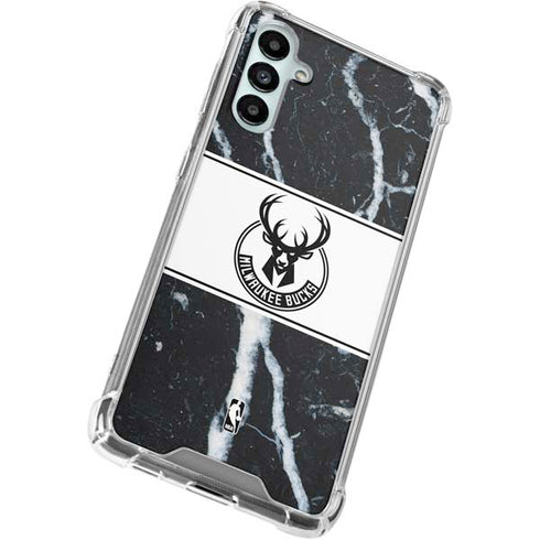 NBA Milwaukee Bucks Marble Galaxy A15 5G Clear Case