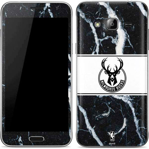 NBA Milwaukee Bucks Marble Galaxy J3 Skin
