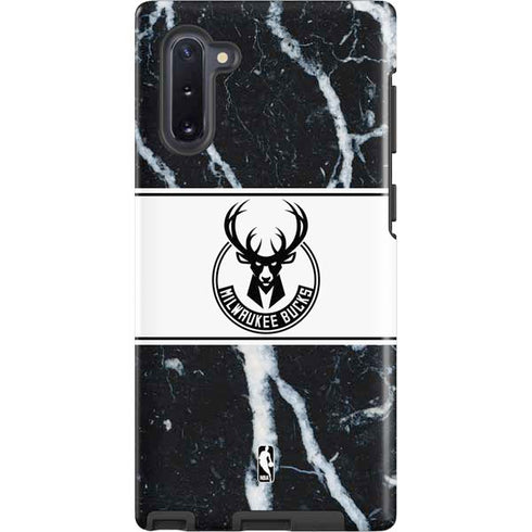 NBA Milwaukee Bucks Marble Galaxy Note 10 Pro Case