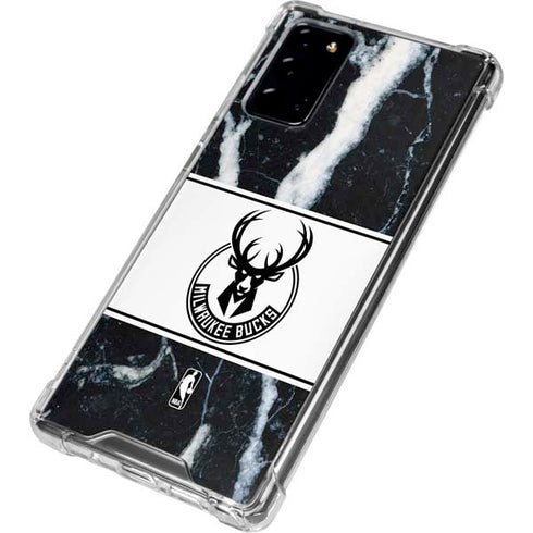 NBA Milwaukee Bucks Marble Galaxy Note20 5G Clear Case