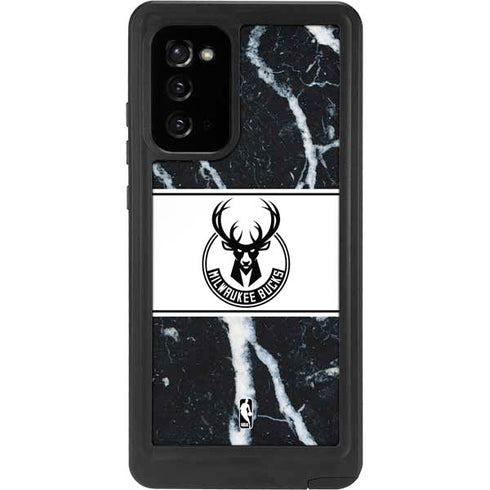 NBA Milwaukee Bucks Marble Galaxy Note20 5G Waterproof Case