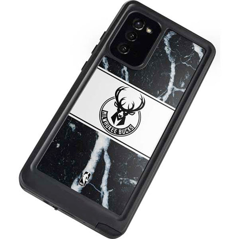 NBA Milwaukee Bucks Marble Galaxy Note20 5G Waterproof Case
