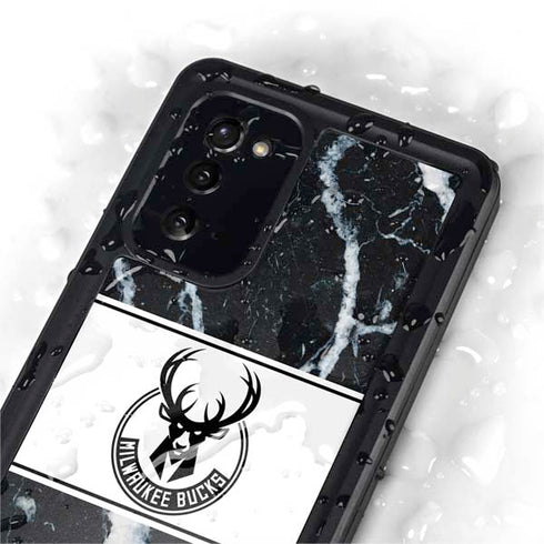 NBA Milwaukee Bucks Marble Galaxy Note20 5G Waterproof Case