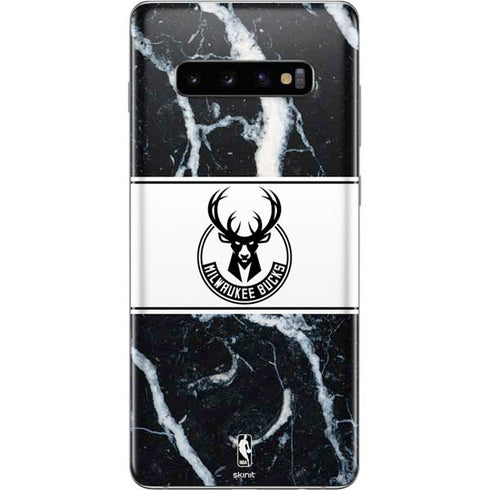 NBA Milwaukee Bucks Marble Galaxy S10 Plus Skin