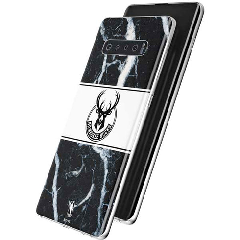 NBA Milwaukee Bucks Marble Galaxy S10 Plus Skin