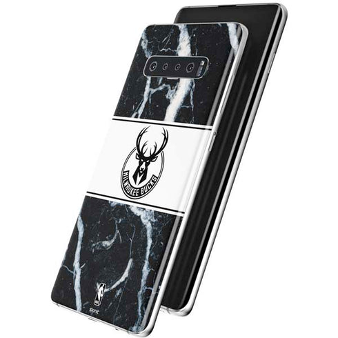NBA Milwaukee Bucks Marble Galaxy S10 Skin