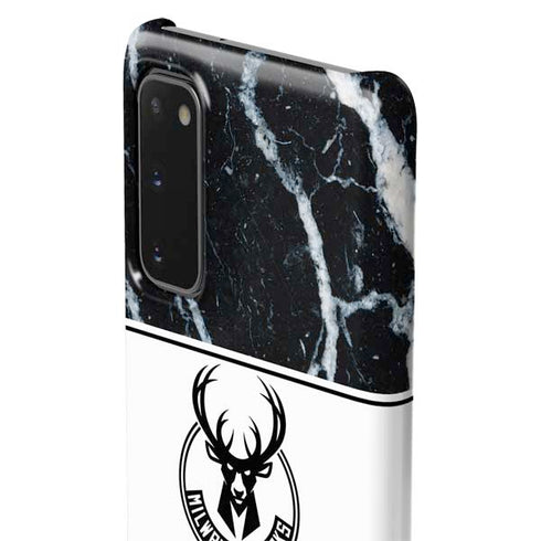 NBA Milwaukee Bucks Marble Galaxy S20 Lite Case