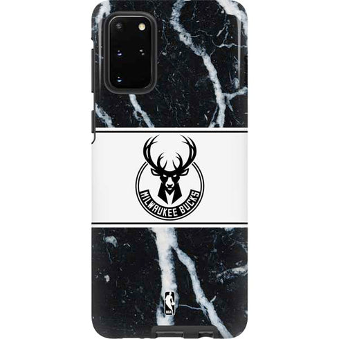 NBA Milwaukee Bucks Marble Galaxy S20 Plus Pro Case