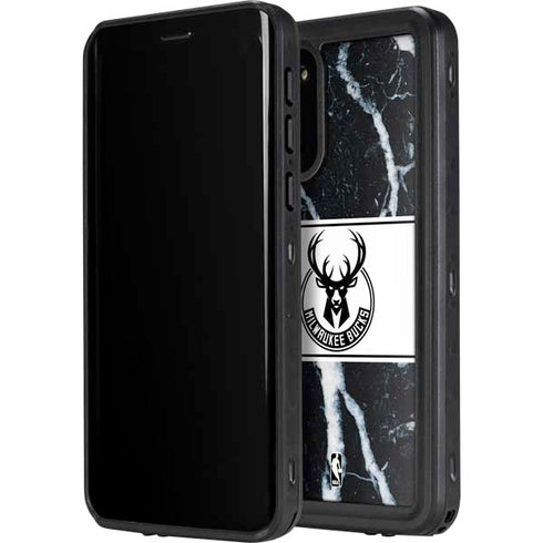 NBA Milwaukee Bucks Marble Galaxy S20 Plus Waterproof Case