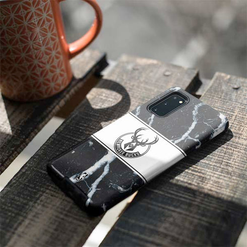 NBA Milwaukee Bucks Marble Galaxy S20 Pro Case