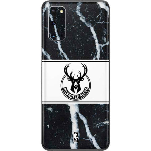 NBA Milwaukee Bucks Marble Galaxy S20 Skin