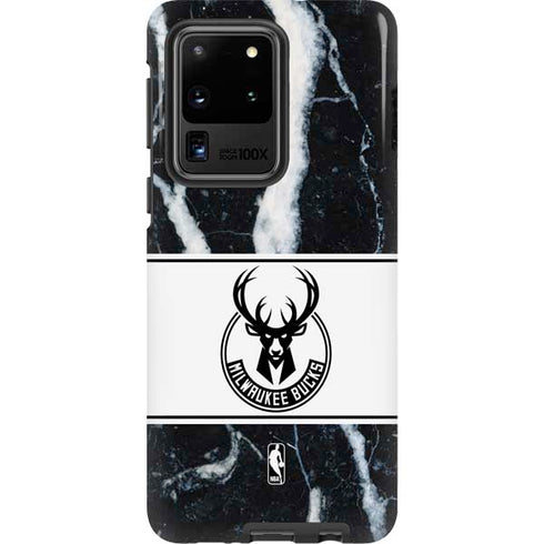NBA Milwaukee Bucks Marble Galaxy S20 Ultra 5G Pro Case