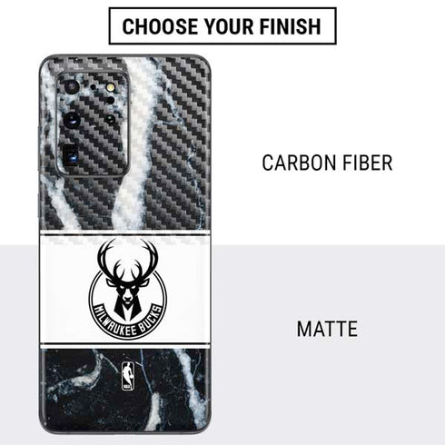 NBA Milwaukee Bucks Marble Galaxy S20 Ultra 5G Skin