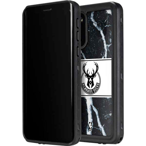 NBA Milwaukee Bucks Marble Galaxy S20 Waterproof Case