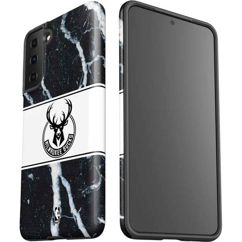 NBA Milwaukee Bucks Marble Galaxy S21 Plus 5G Pro Case