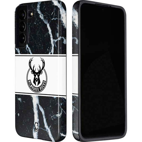 NBA Milwaukee Bucks Marble Galaxy S22 Plus Pro Case