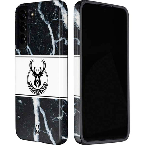NBA Milwaukee Bucks Marble Galaxy S22 Pro Case