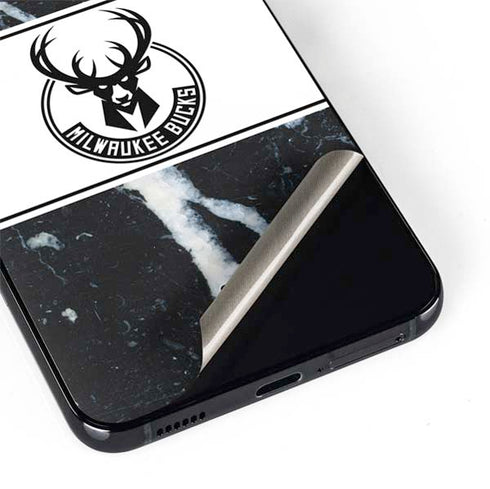 NBA Milwaukee Bucks Marble Galaxy S22 Skin