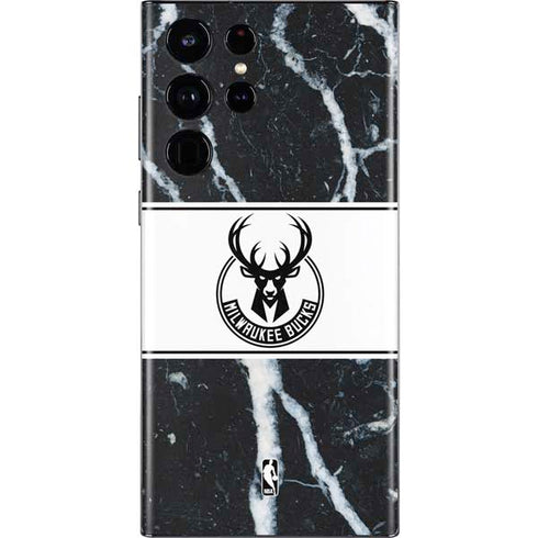 NBA Milwaukee Bucks Marble Galaxy S22 Ultra Skin