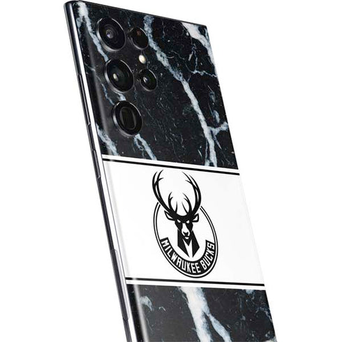 NBA Milwaukee Bucks Marble Galaxy S22 Ultra Skin