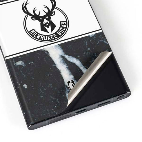 NBA Milwaukee Bucks Marble Galaxy S22 Ultra Skin