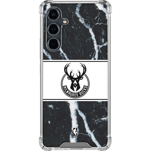 NBA Milwaukee Bucks Marble Galaxy S23 FE Clear Case