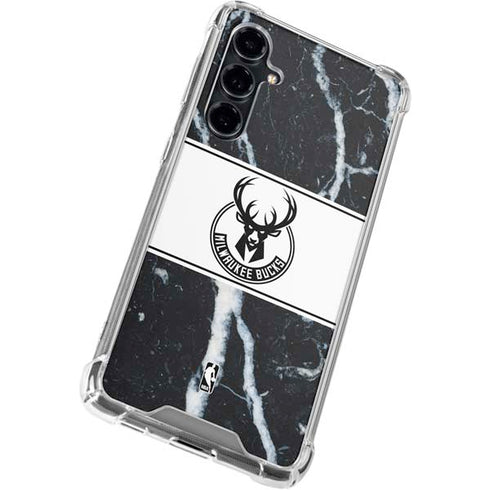 NBA Milwaukee Bucks Marble Galaxy S23 FE Clear Case