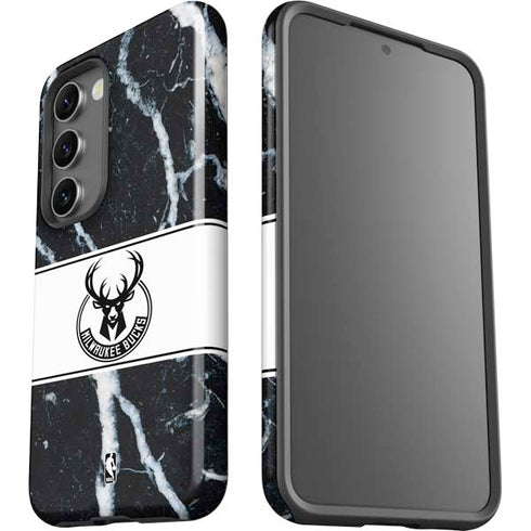 NBA Milwaukee Bucks Marble Galaxy S23 Pro Case