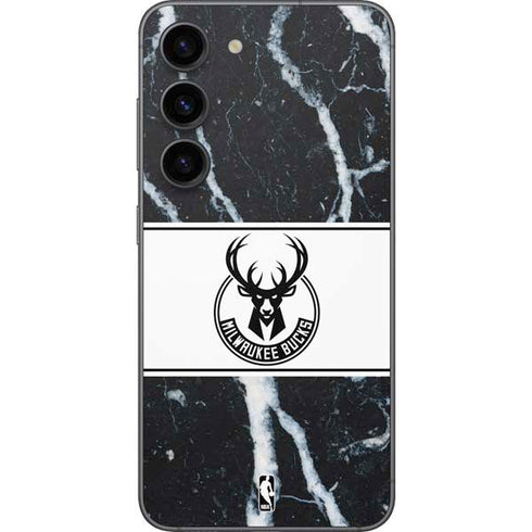 NBA Milwaukee Bucks Marble Galaxy S23 Skin