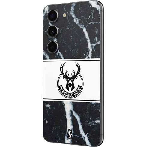 NBA Milwaukee Bucks Marble Galaxy S23 Skin