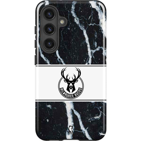 NBA Milwaukee Bucks Marble Galaxy S24 Plus Impact Case