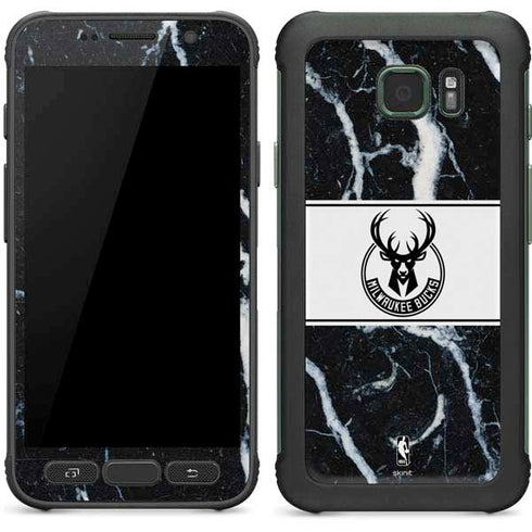NBA Milwaukee Bucks Marble Galaxy S7 Active Skin
