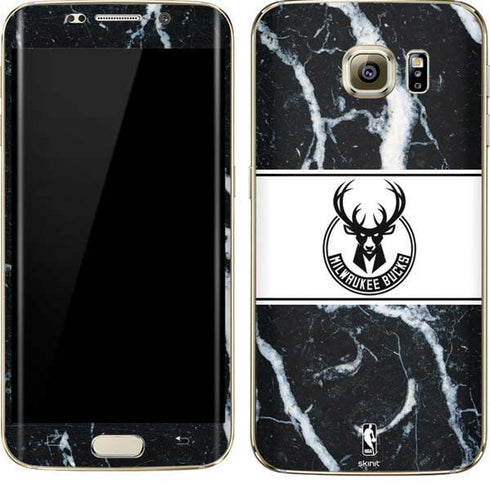 NBA Milwaukee Bucks Marble Galaxy S7 Edge Skin