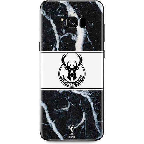 NBA Milwaukee Bucks Marble Galaxy S8 Skin