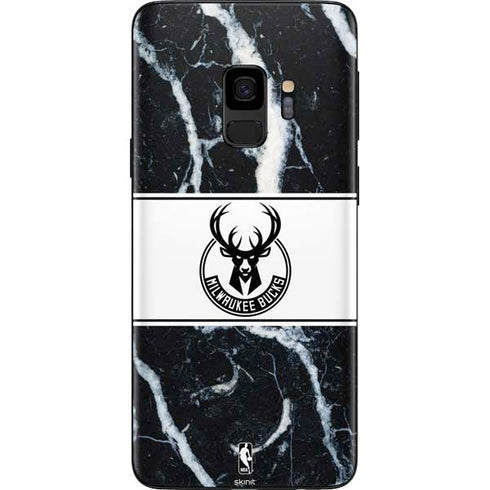 NBA Milwaukee Bucks Marble Galaxy S9 Skin