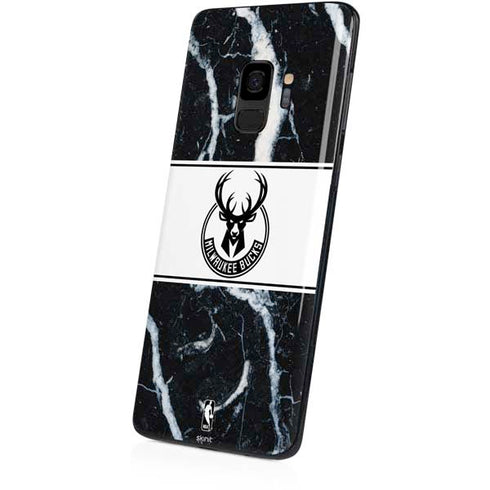 NBA Milwaukee Bucks Marble Galaxy S9 Skin