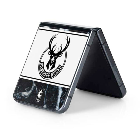 NBA Milwaukee Bucks Marble Galaxy Z Flip5 5G Skin