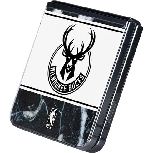NBA Milwaukee Bucks Marble Galaxy Z Flip5 5G Skin