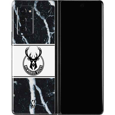 NBA Milwaukee Bucks Marble Galaxy Z Fold2 5G Skin